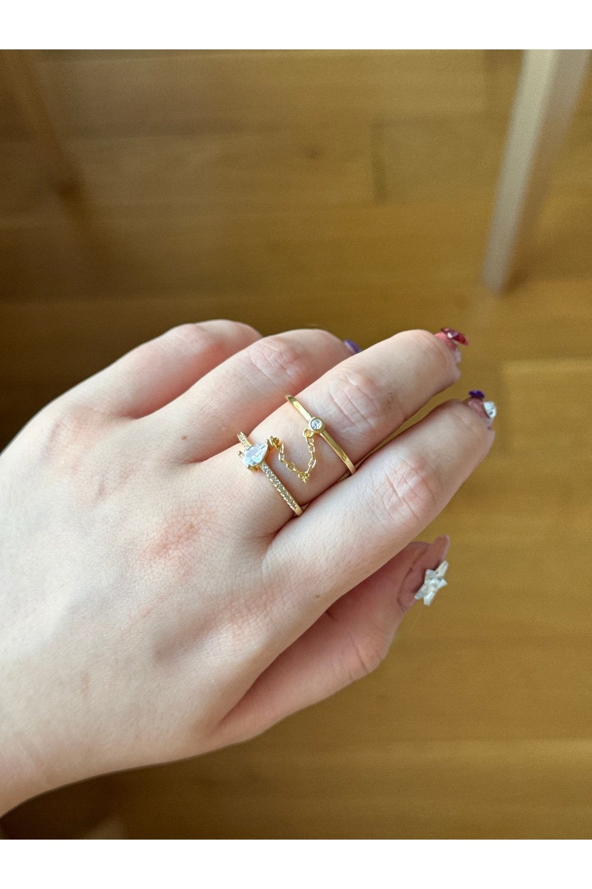 Gold Plated Double Ring