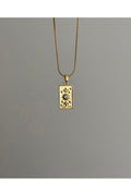 Gold Tone Steel The Sun Necklace